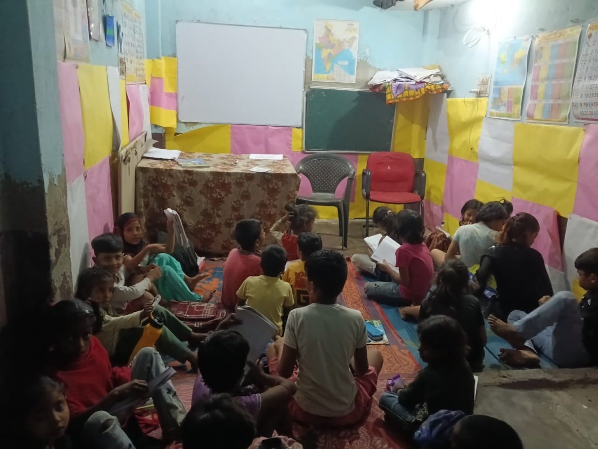 Aadi Foundation tutoring workshop with children