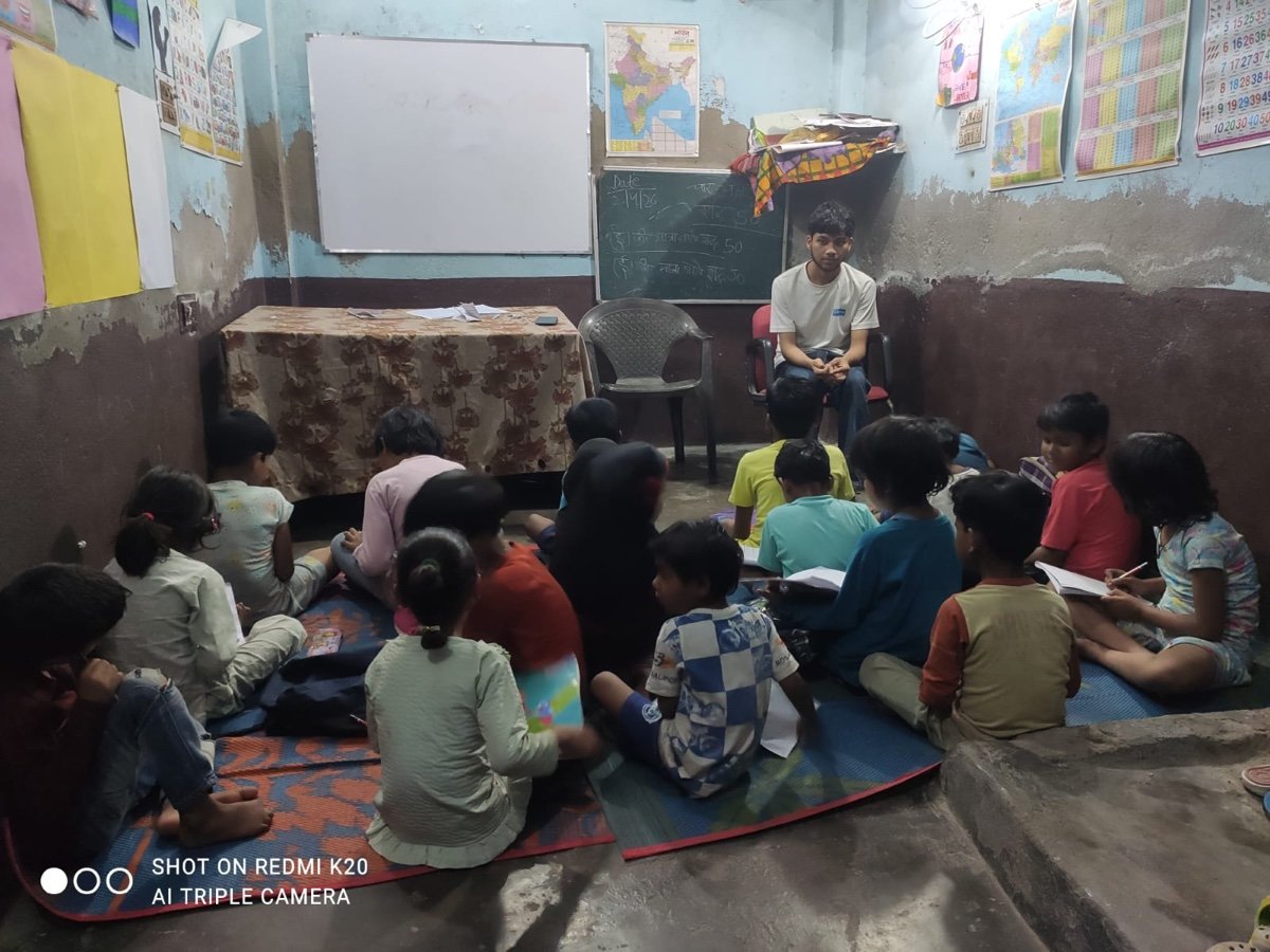 Aadi Foundation tutoring workshop with children